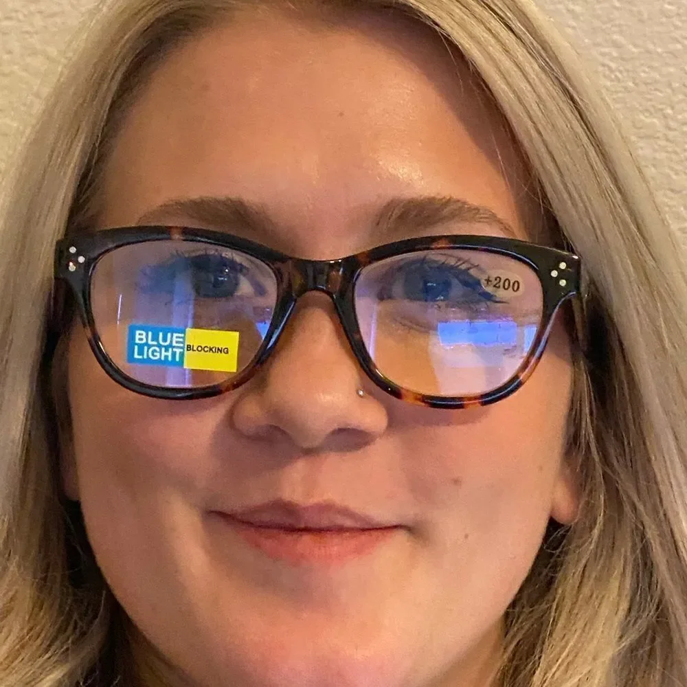 💼Tortoise Shell Readers with Blue Light Protection +2.00 Power - Picture 2 of 6